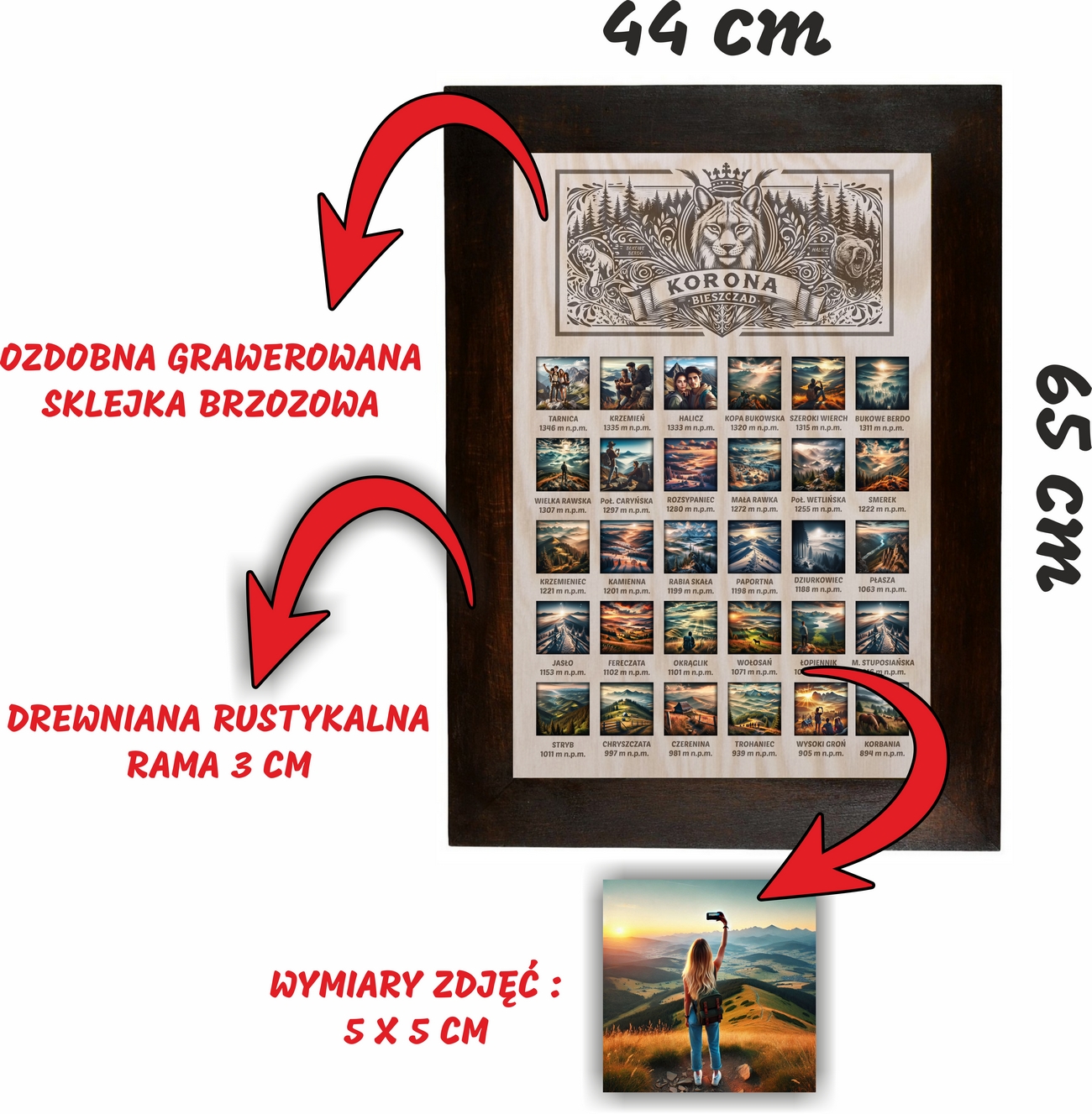 Ramka na zdjęcia góry